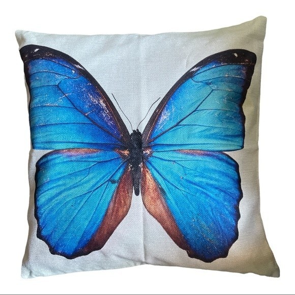Decorative Throw Pillow Covers - Butterfly Design 18 x 18 - Picture 1 of 5